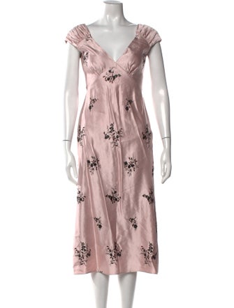 Erdem Floral Print Long Dress