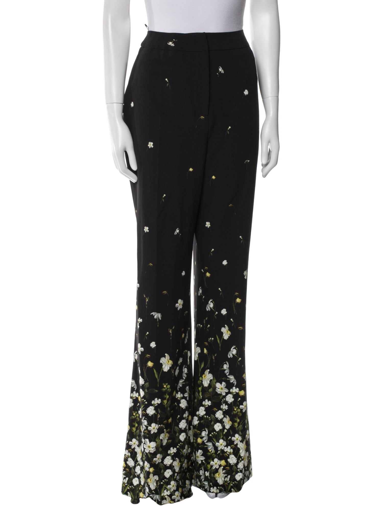 Erdem Floral Print Wide Leg Pants
