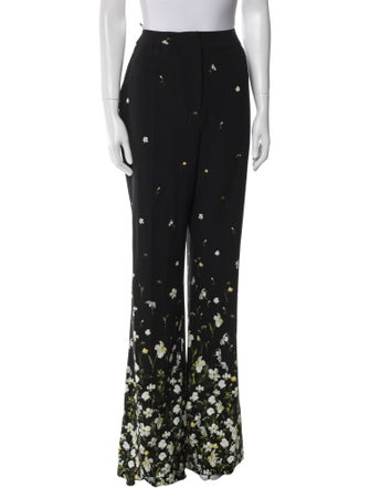 Erdem Floral Print Wide Leg Pants