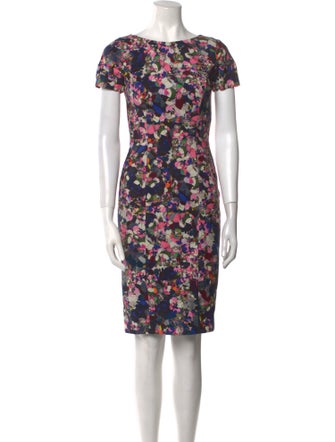Erdem Floral Print Knee-Length Dress