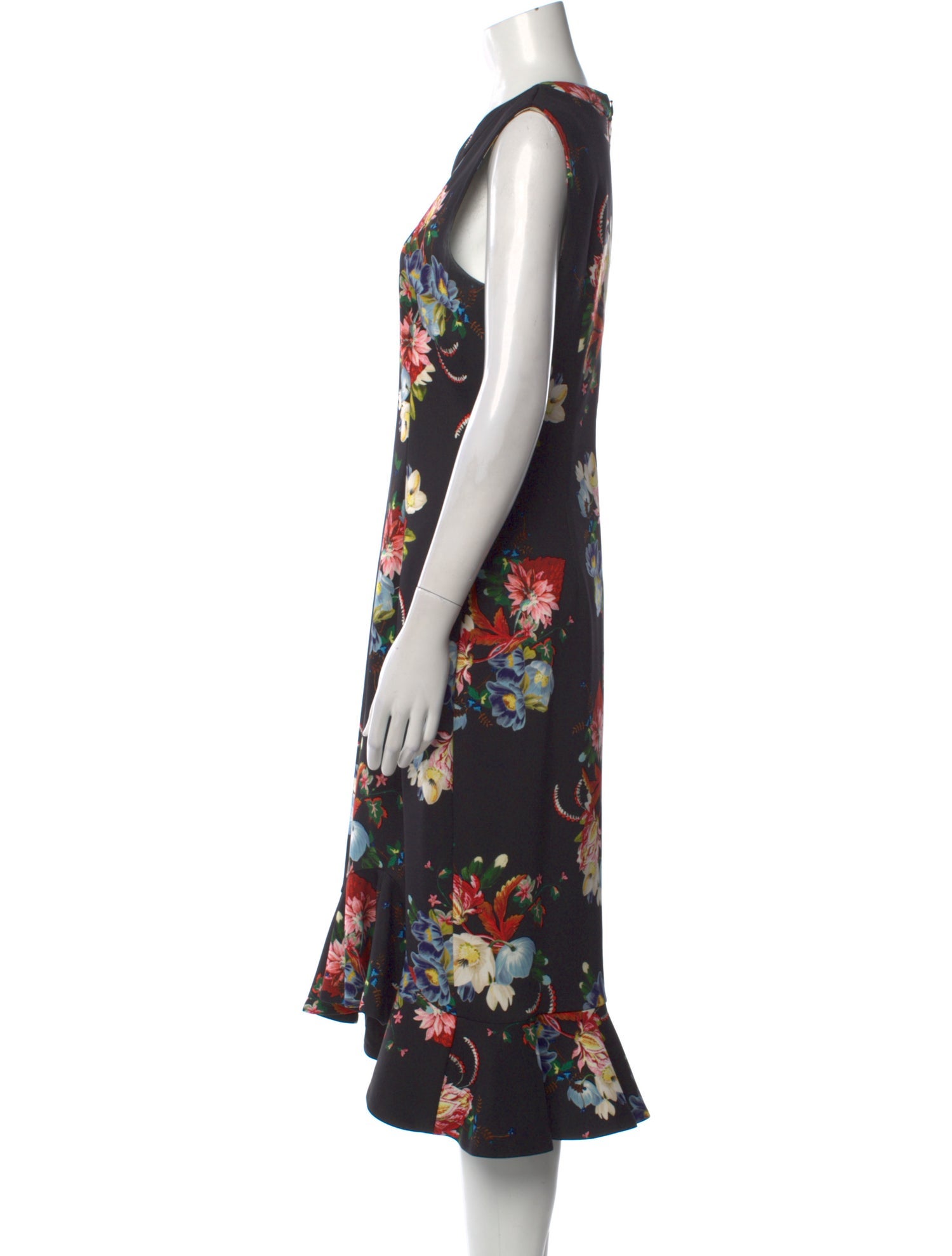 Erdem Floral Print Midi Length Dress