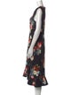 Erdem Floral Print Midi Length Dress