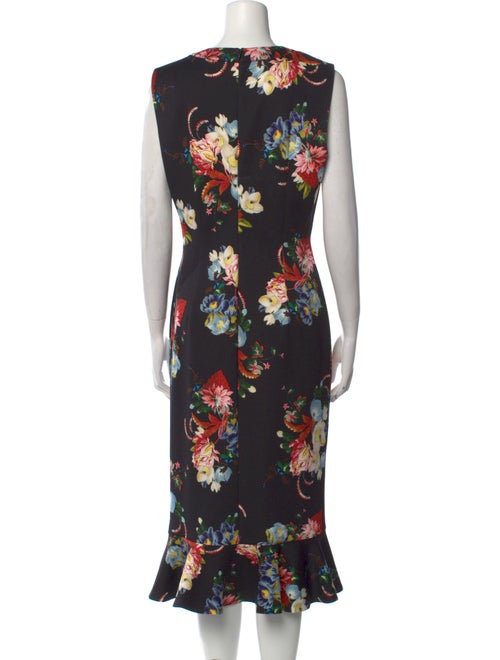 Erdem Floral Print Midi Length Dress