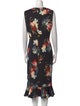 Erdem Floral Print Midi Length Dress