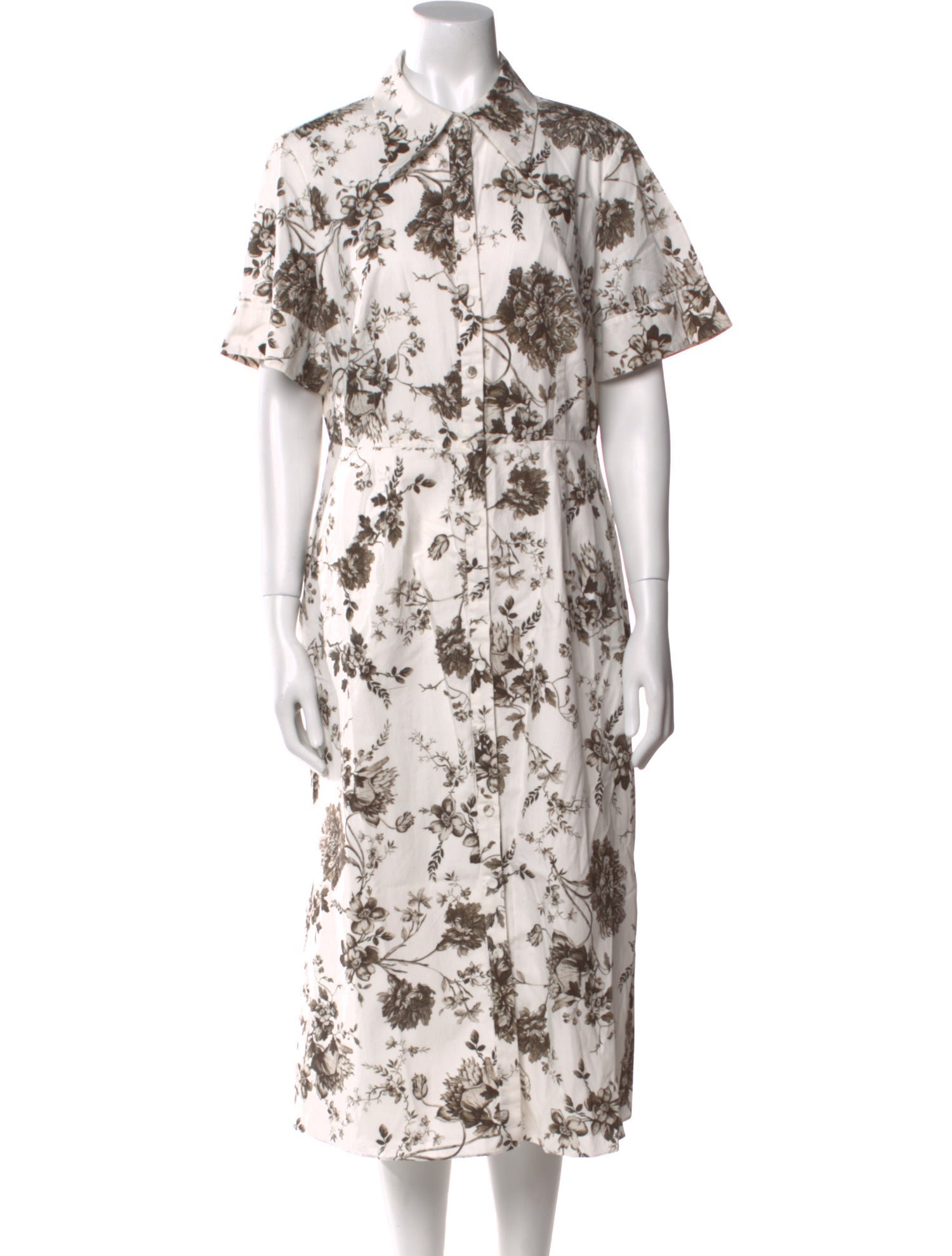 Erdem Floral Print Knee-Length Dress