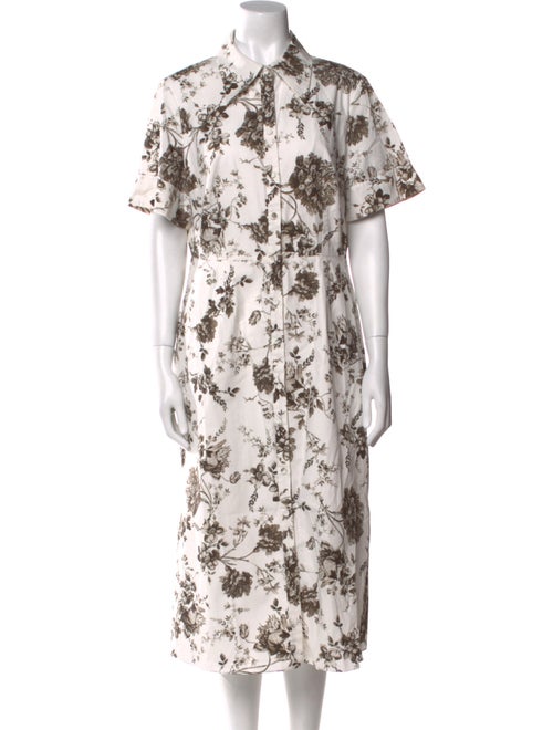 Erdem Floral Print Knee-Length Dress