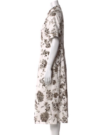 Erdem Floral Print Knee-Length Dress