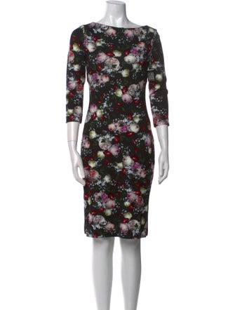 Erdem Floral Print Knee-Length Dress