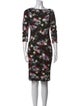 Erdem Floral Print Knee-Length Dress