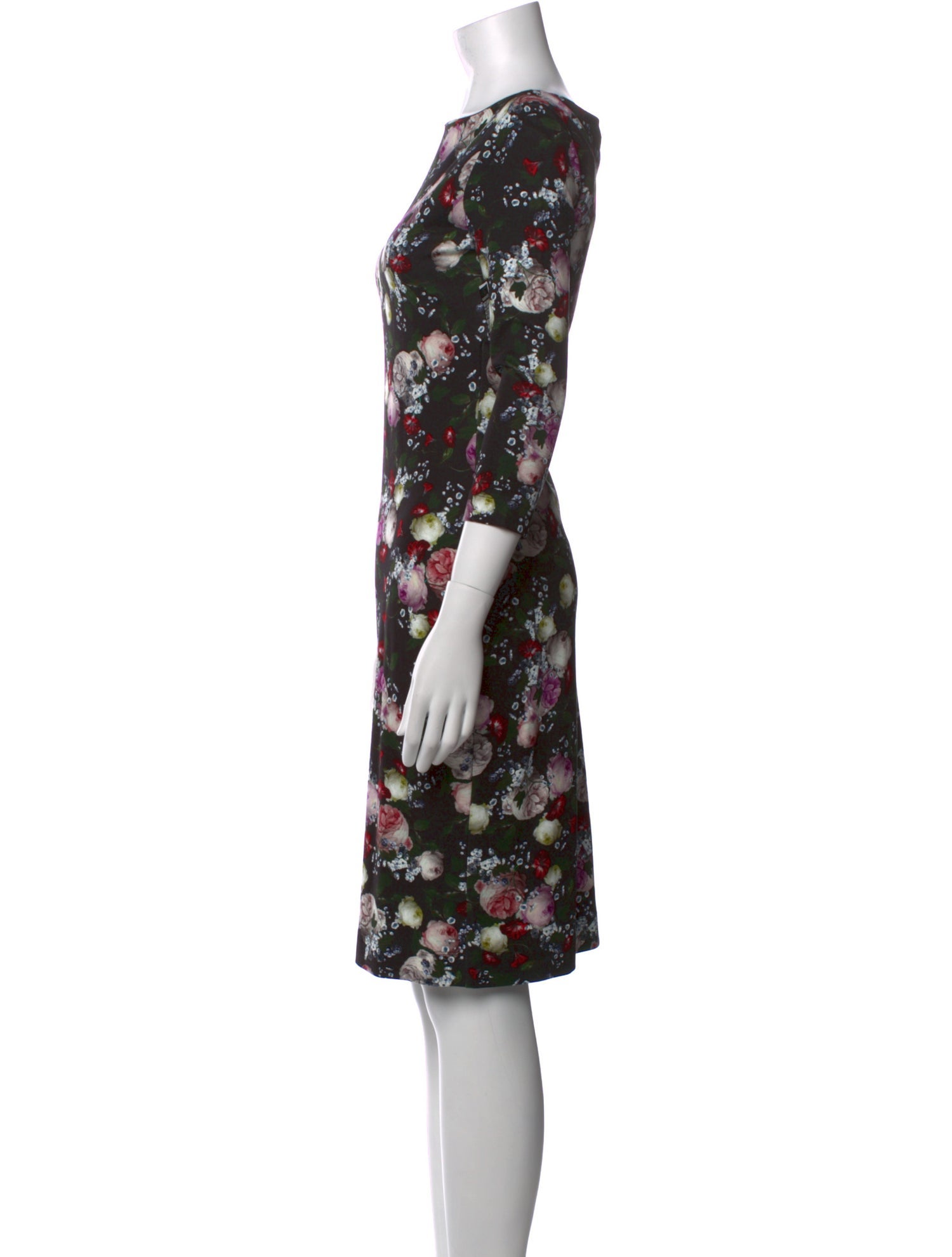 Erdem Floral Print Knee-Length Dress