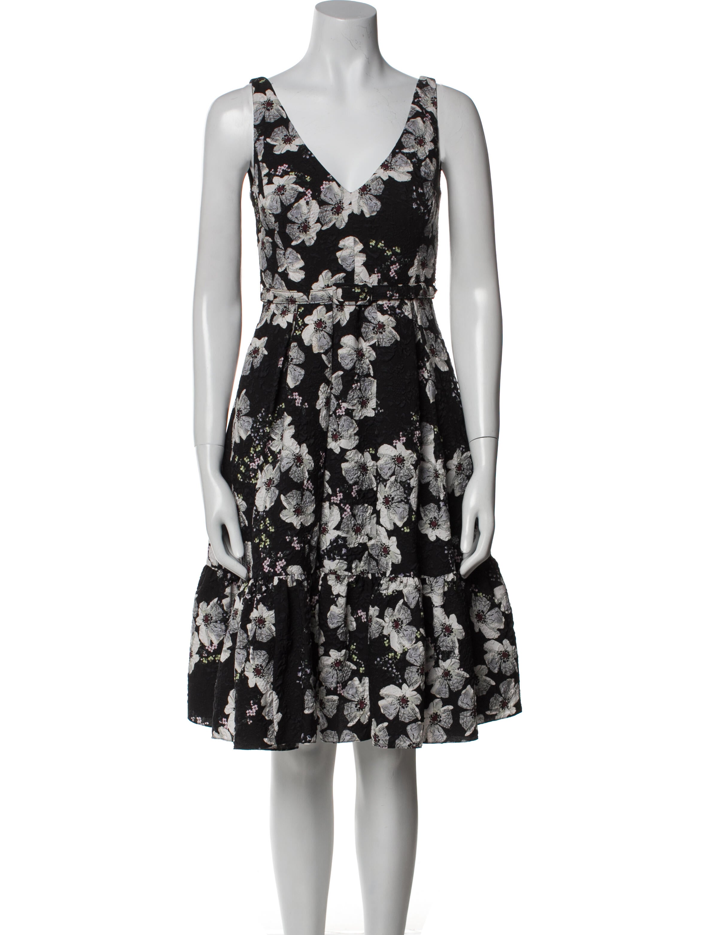 Erdem Floral Print Knee-Length Dress