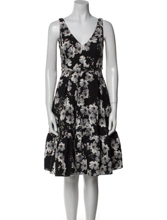 Erdem Floral Print Knee-Length Dress
