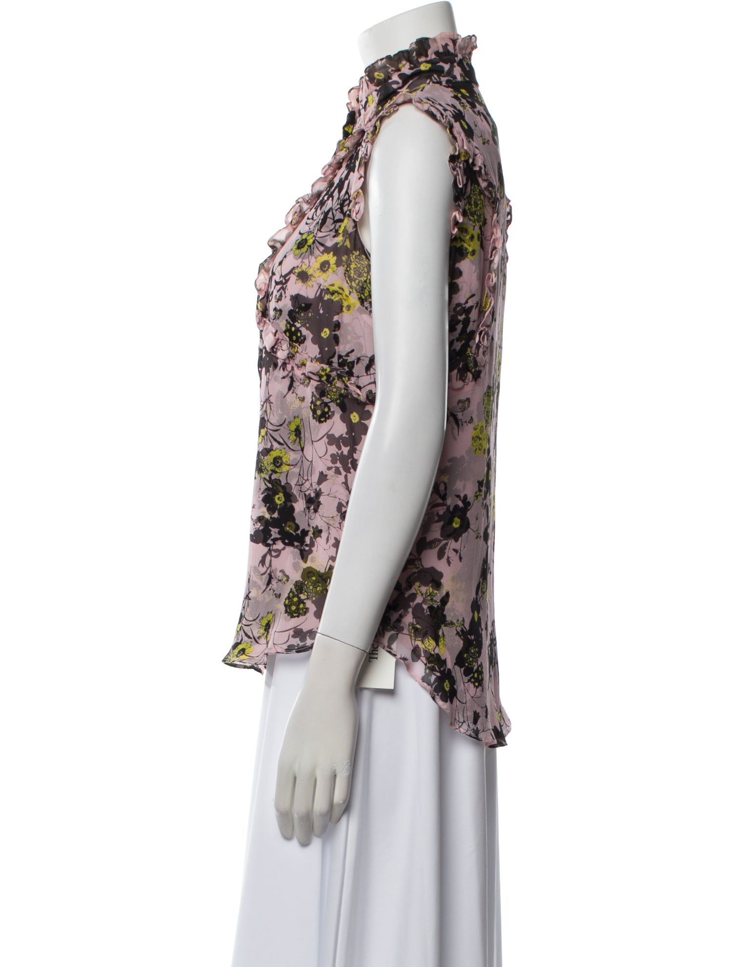 Erdem Silk Floral Print Blouse