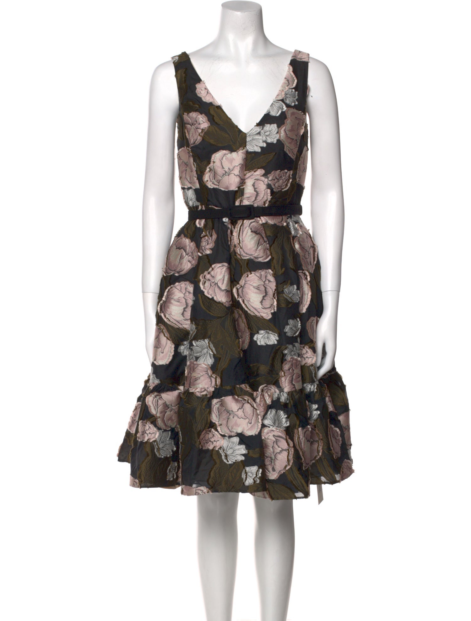 Erdem Floral Print Knee-Length Dress