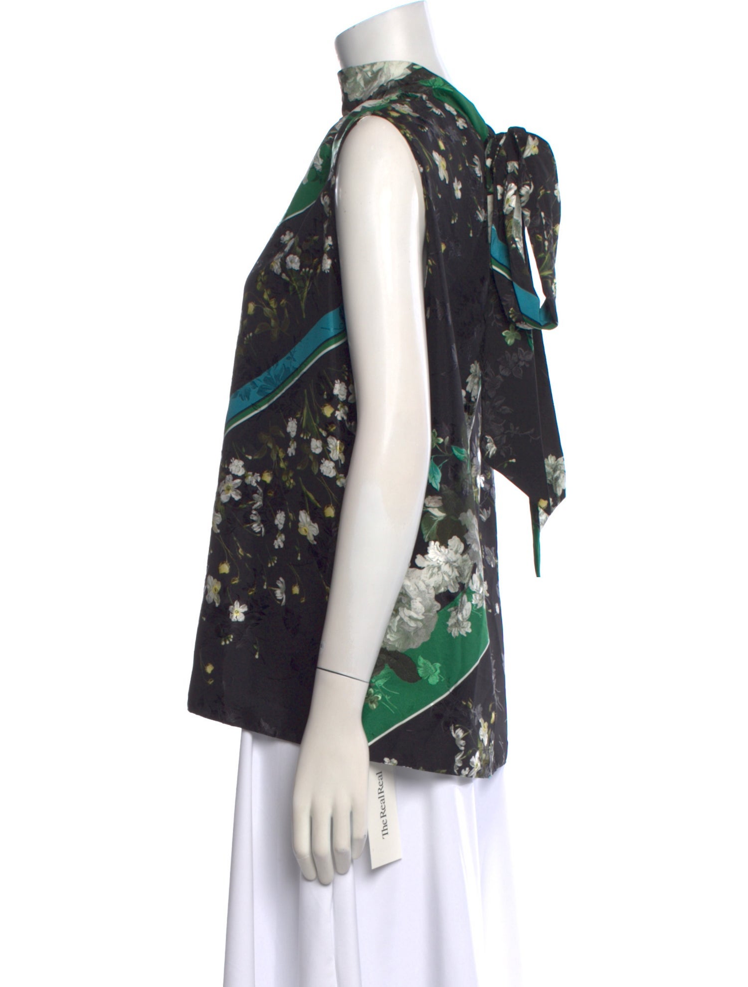 Erdem Printed Mock Neck Blouse