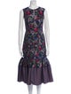 Erdem Floral Print Midi Length Dress