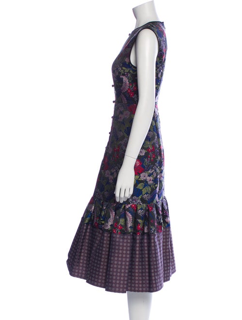 Erdem Floral Print Midi Length Dress
