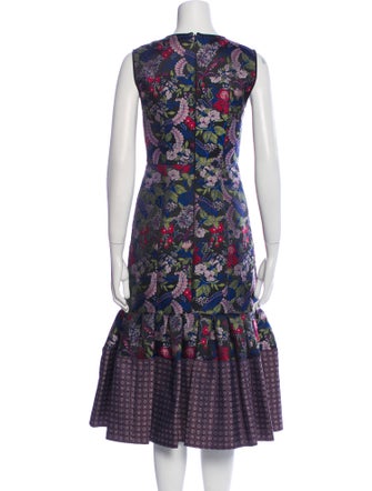 Erdem Floral Print Midi Length Dress
