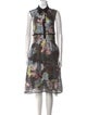 Erdem Floral Print Midi Length Dress