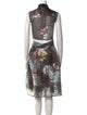 Erdem Floral Print Midi Length Dress