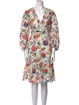Erdem Floral Print Knee-Length Dress