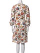 Erdem Floral Print Knee-Length Dress