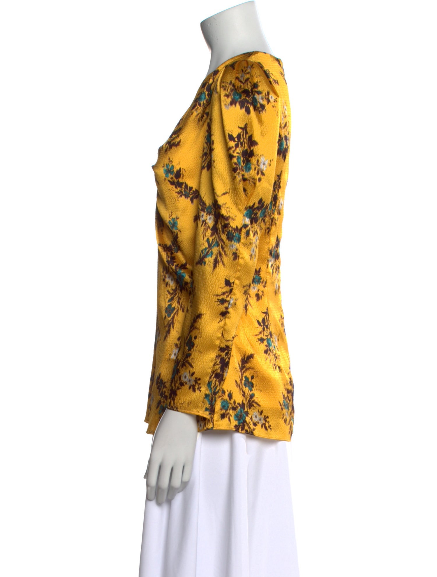 Erdem Floral Print V-Neck Blouse