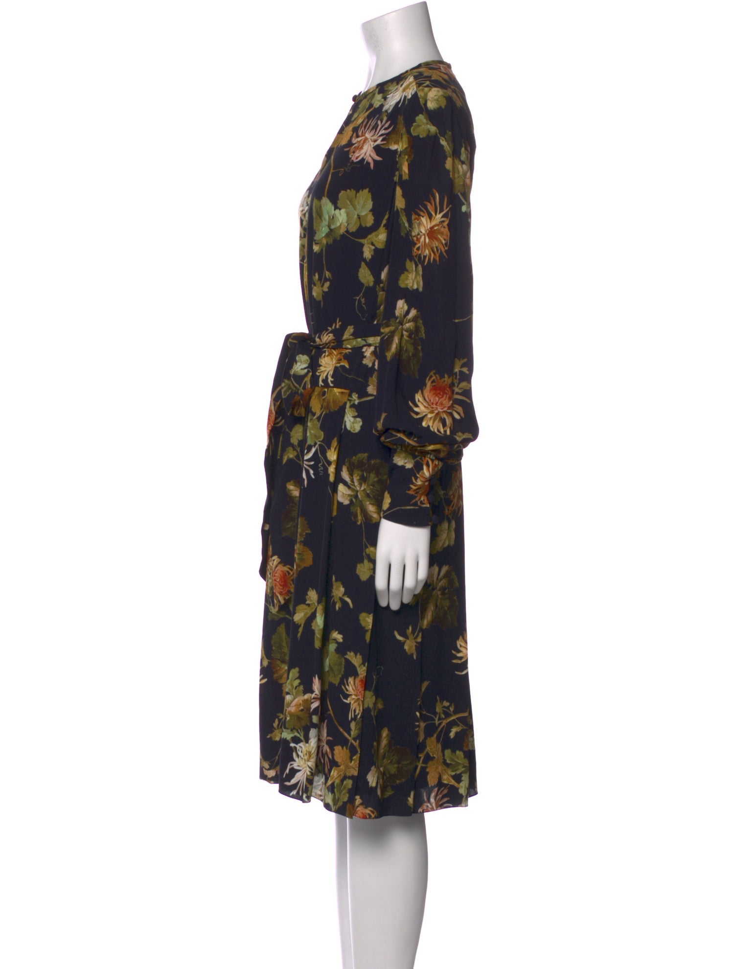 Erdem Floral Print Midi Length Dress