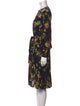 Erdem Floral Print Midi Length Dress