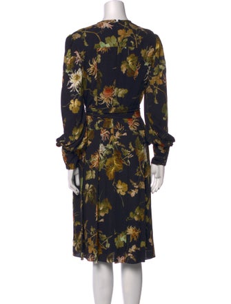 Erdem Floral Print Midi Length Dress