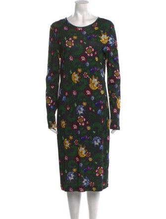 Erdem Floral Print Midi Length Dress