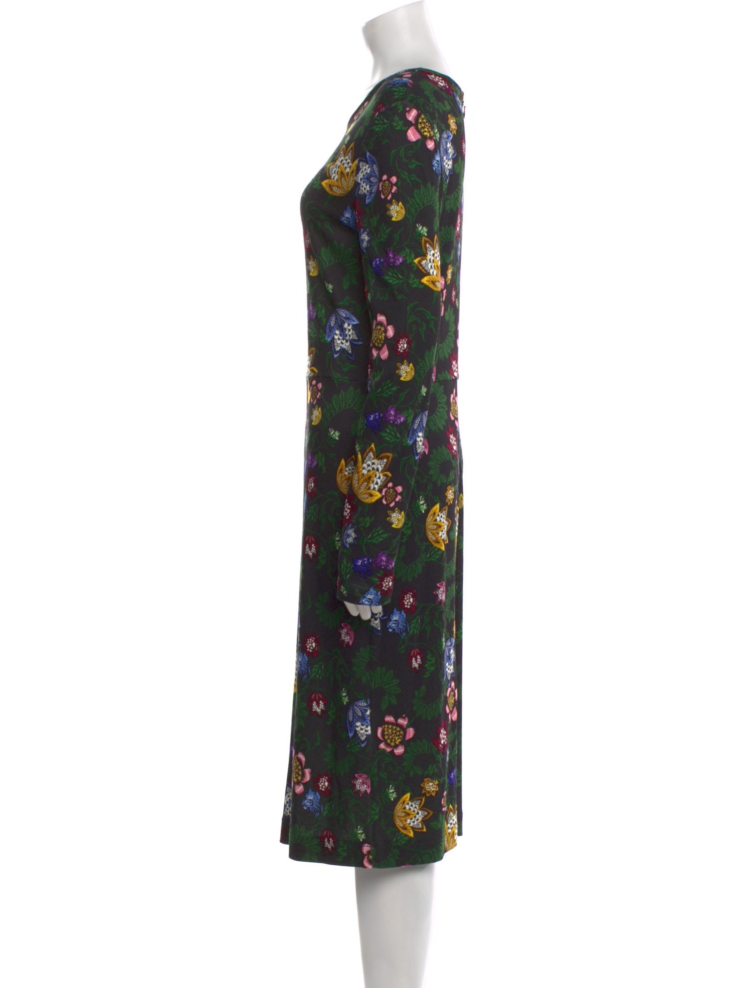 Erdem Floral Print Midi Length Dress