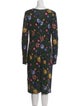 Erdem Floral Print Midi Length Dress