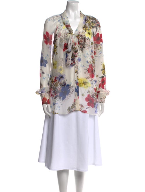 Erdem Silk Floral Print Tunic