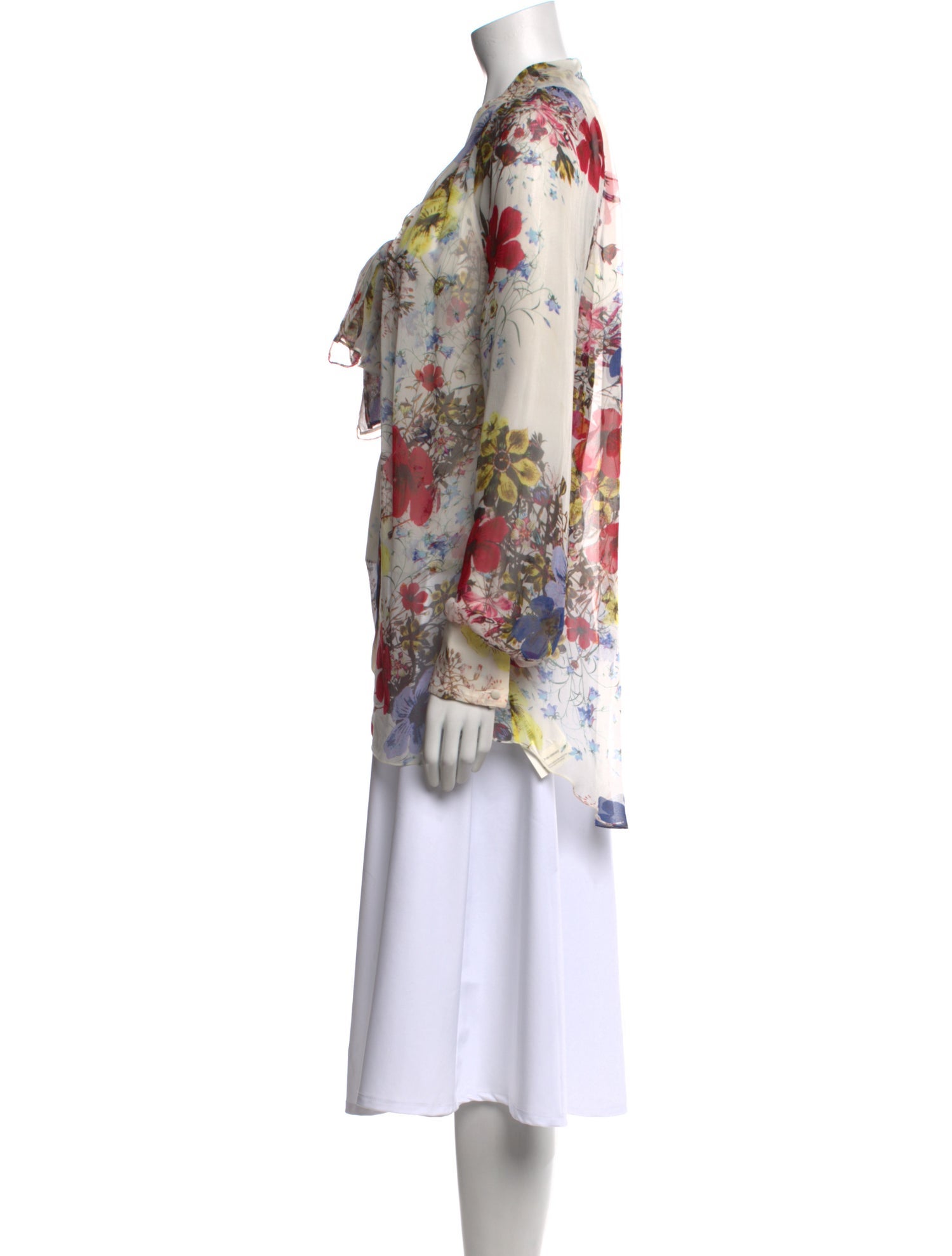 Erdem Silk Floral Print Tunic