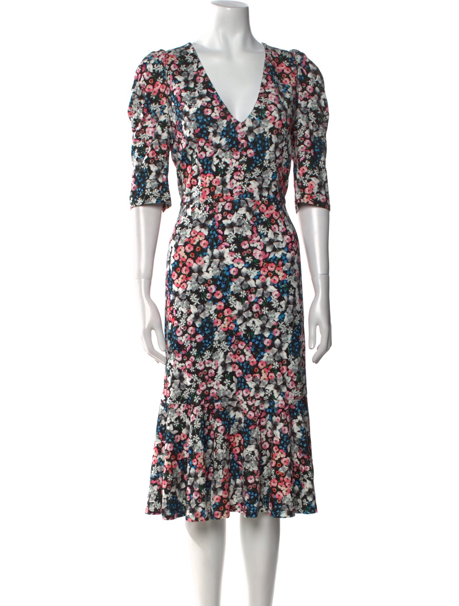 Erdem Floral Print Midi Length Dress