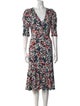 Erdem Floral Print Midi Length Dress