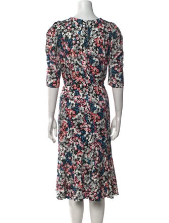 Erdem Floral Print Midi Length Dress