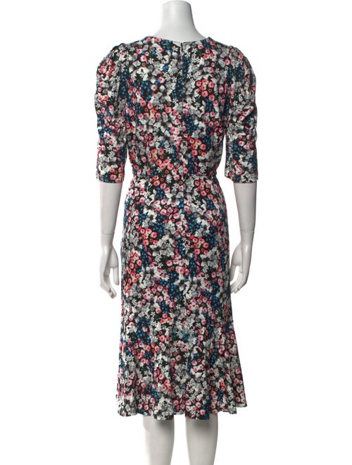 Erdem Floral Print Midi Length Dress