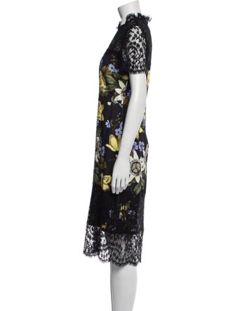 Erdem Floral Print Midi Length Dress