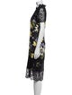 Erdem Floral Print Midi Length Dress