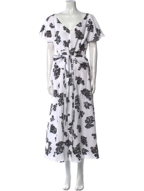 Erdem Floral Print Long Dress