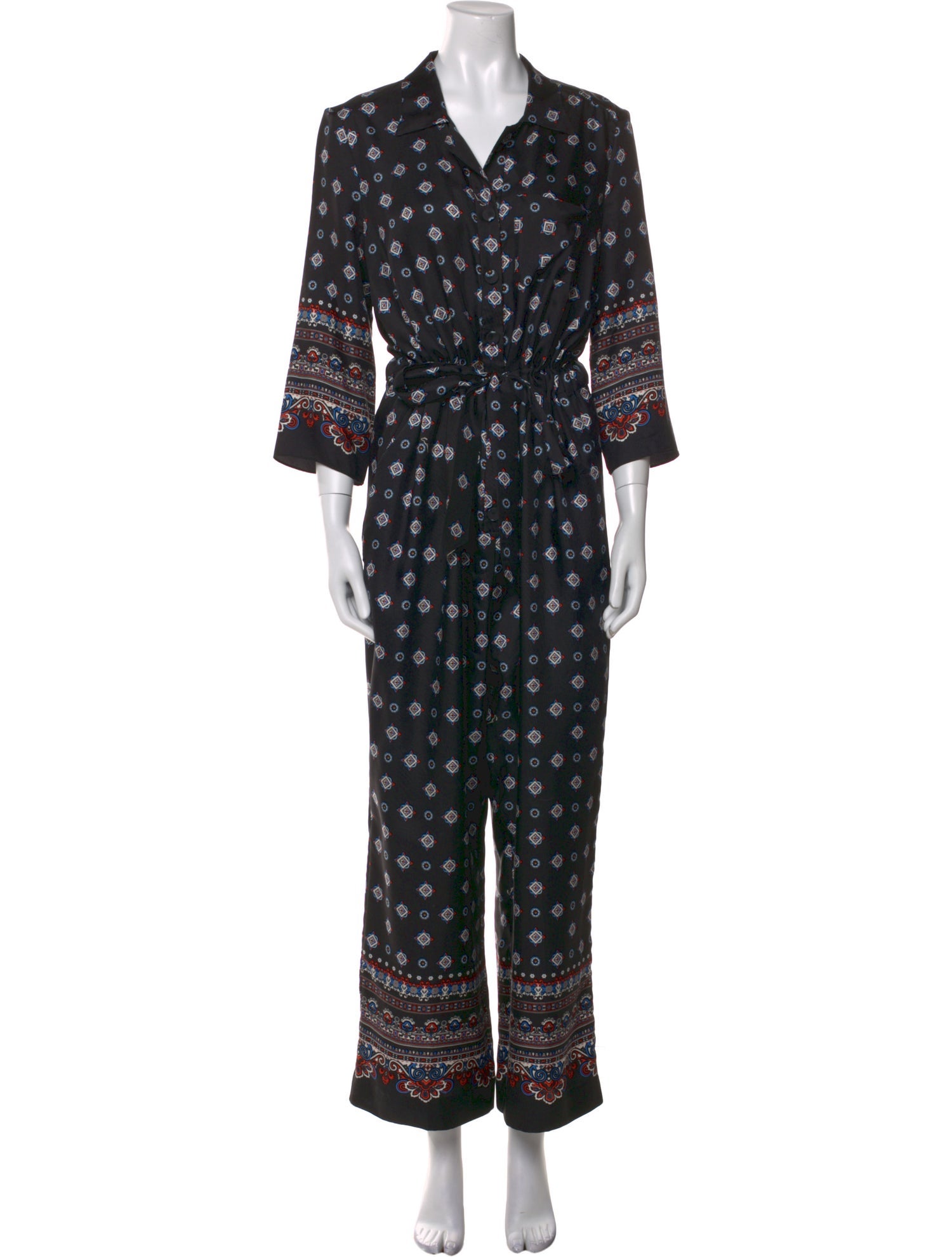 Erdem Silk Printed Jumpsuit