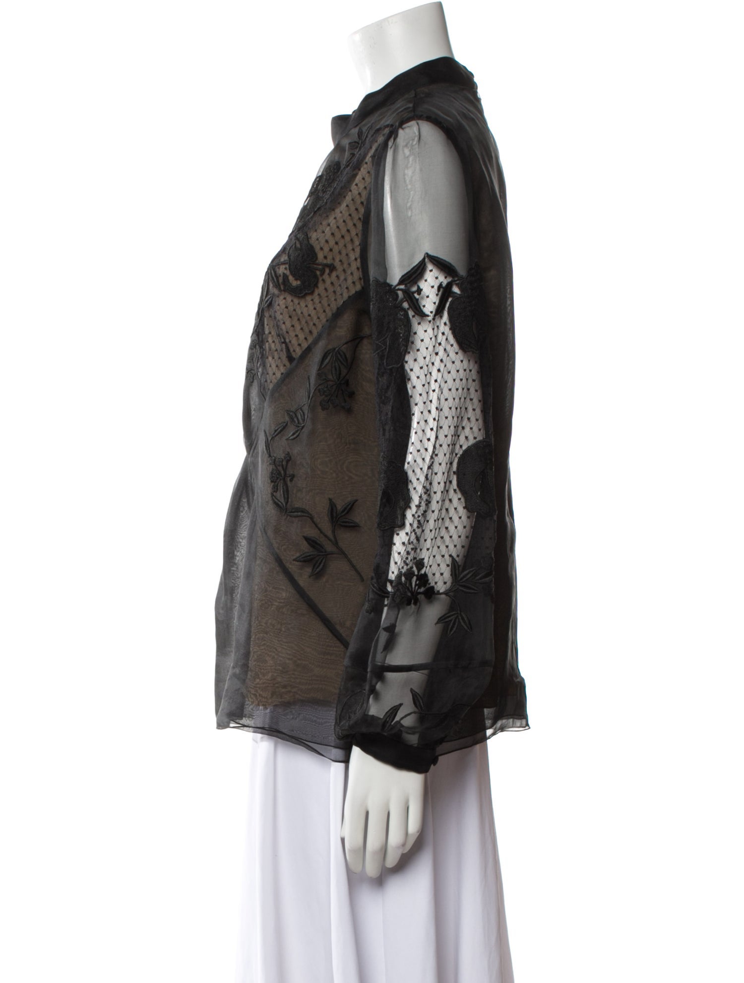 Erdem Silk Lace Pattern Blouse