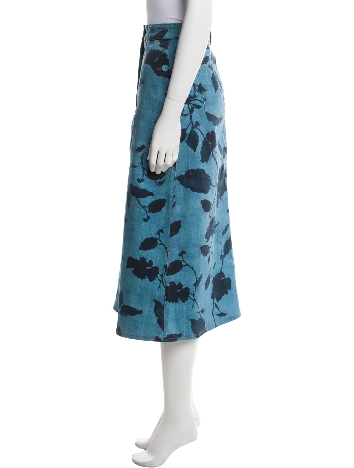 Erdem Floral Print Midi Length Skirt