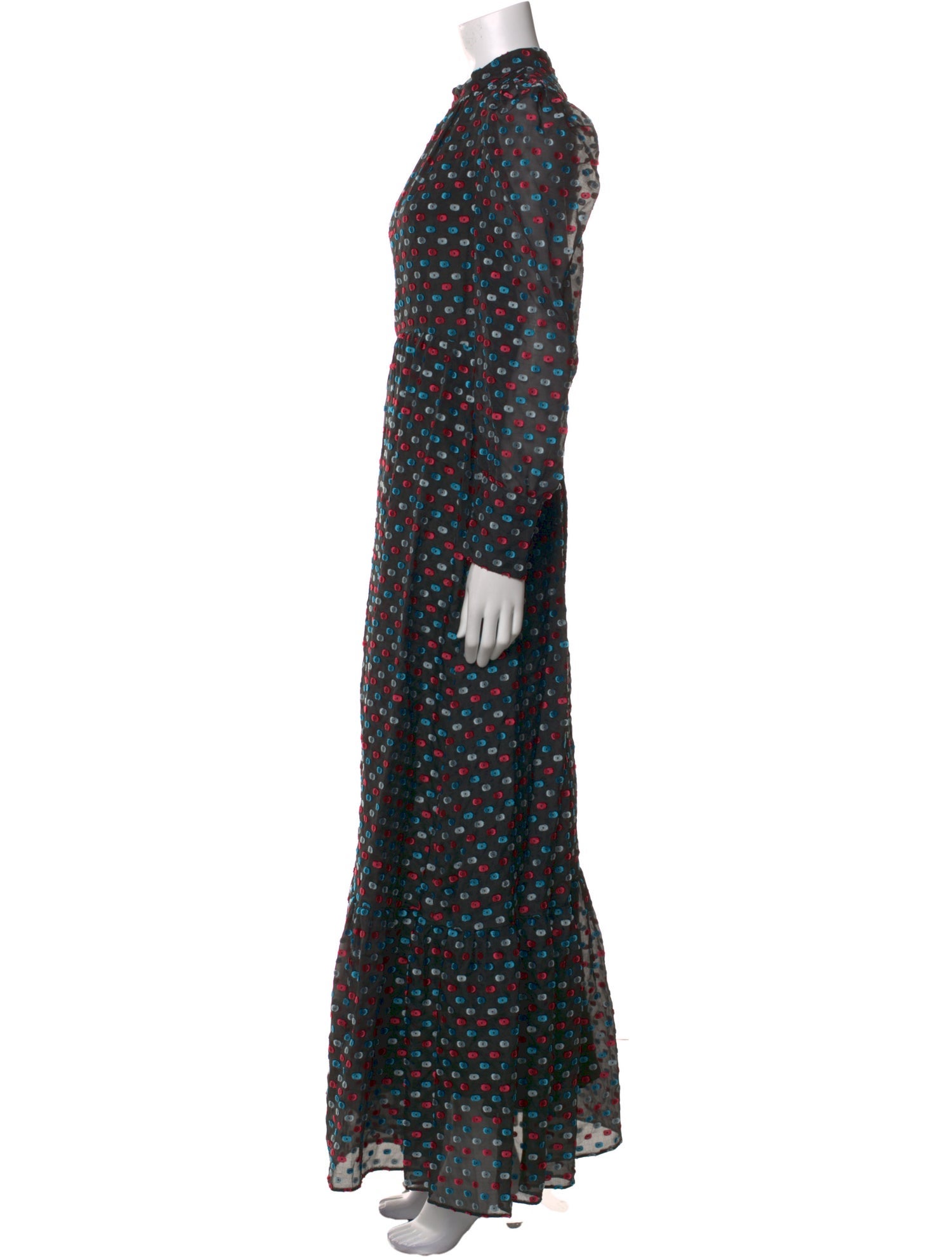 Erdem Polka Dot Print Long Dress