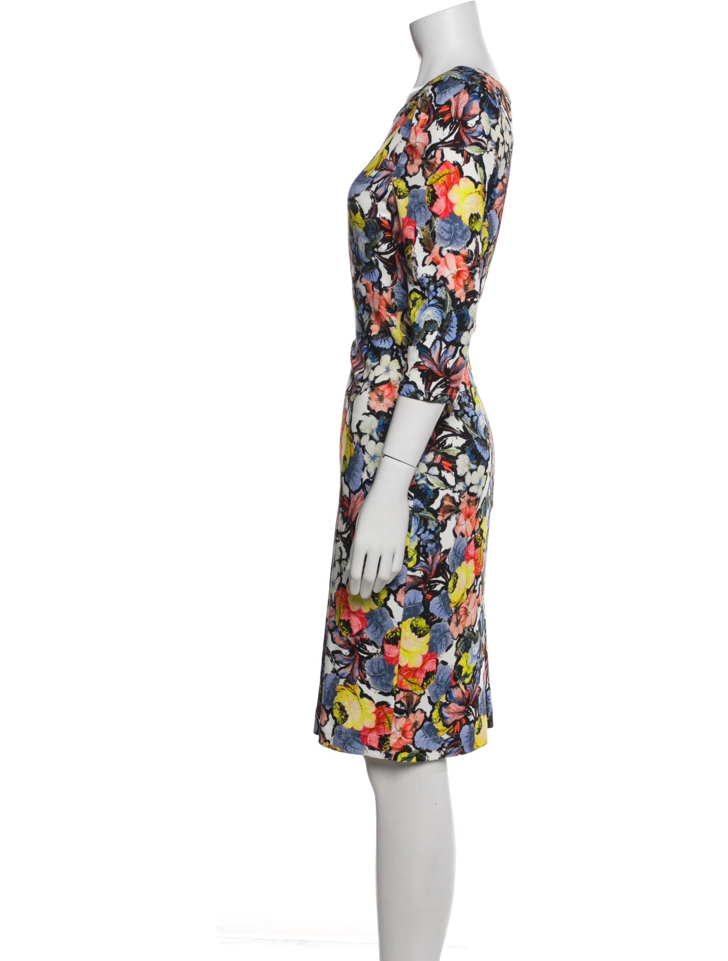 Erdem Floral Print Knee-Length Dress