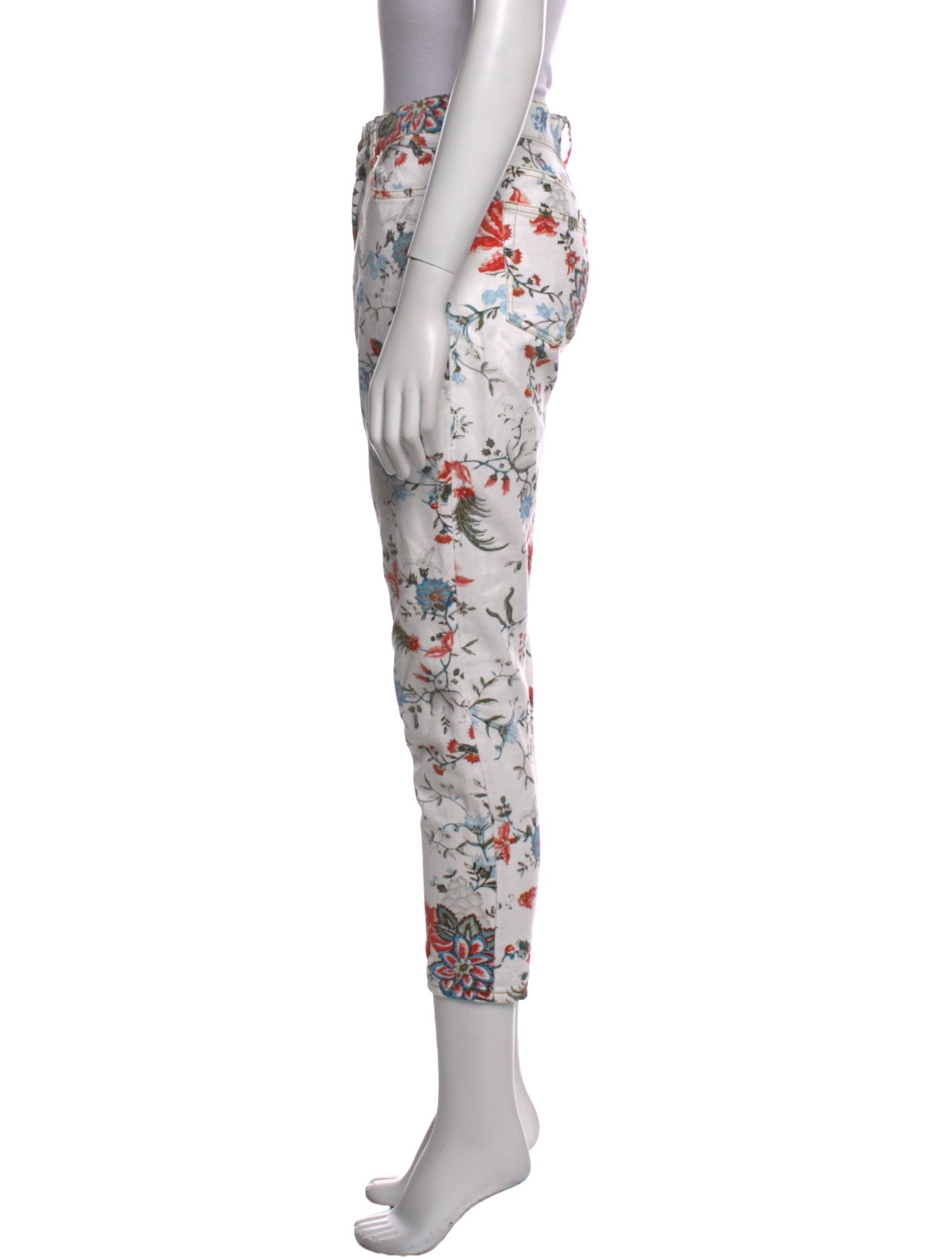 Erdem Floral Print Skinny Leg Pants