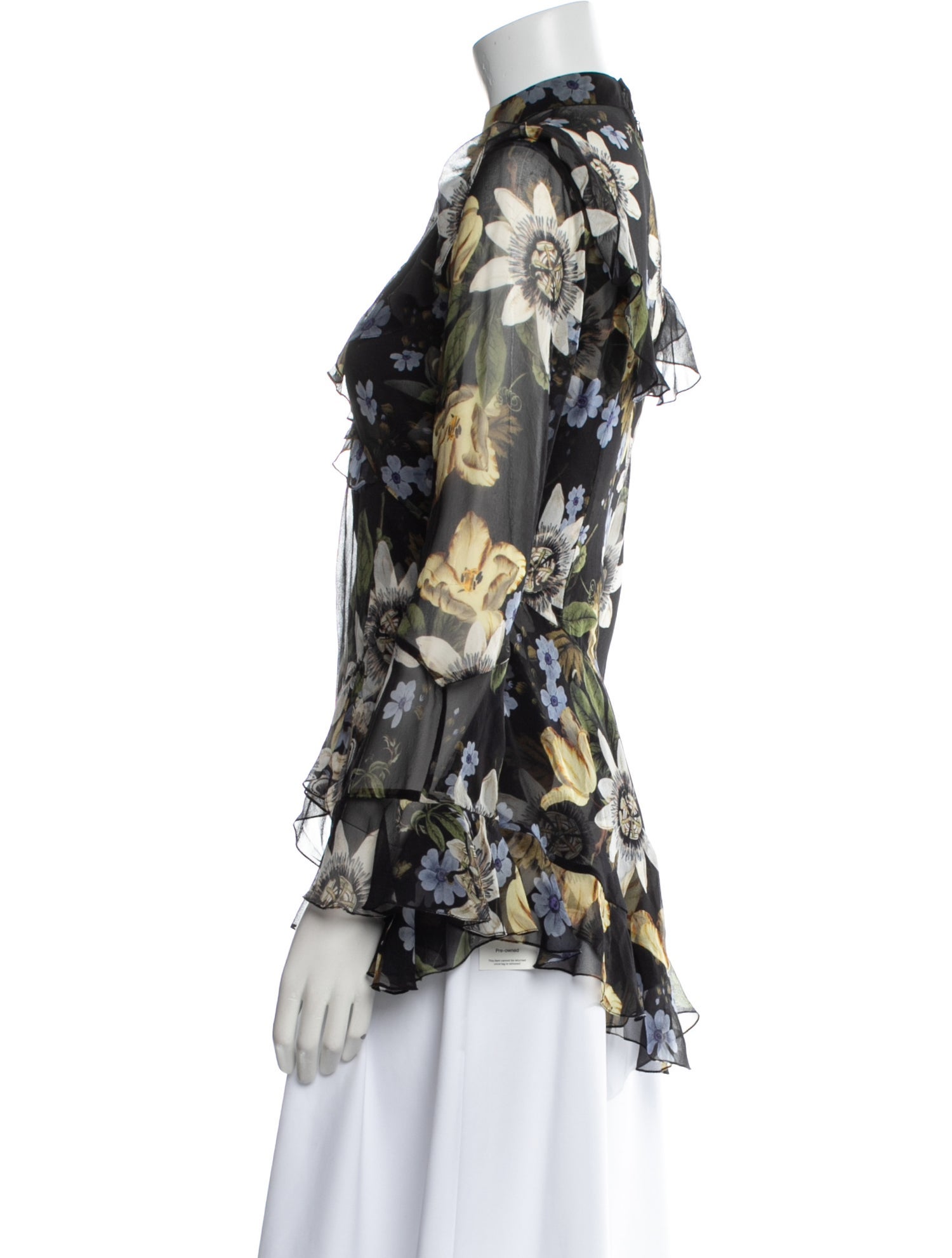 Erdem Silk Floral Print Blouse