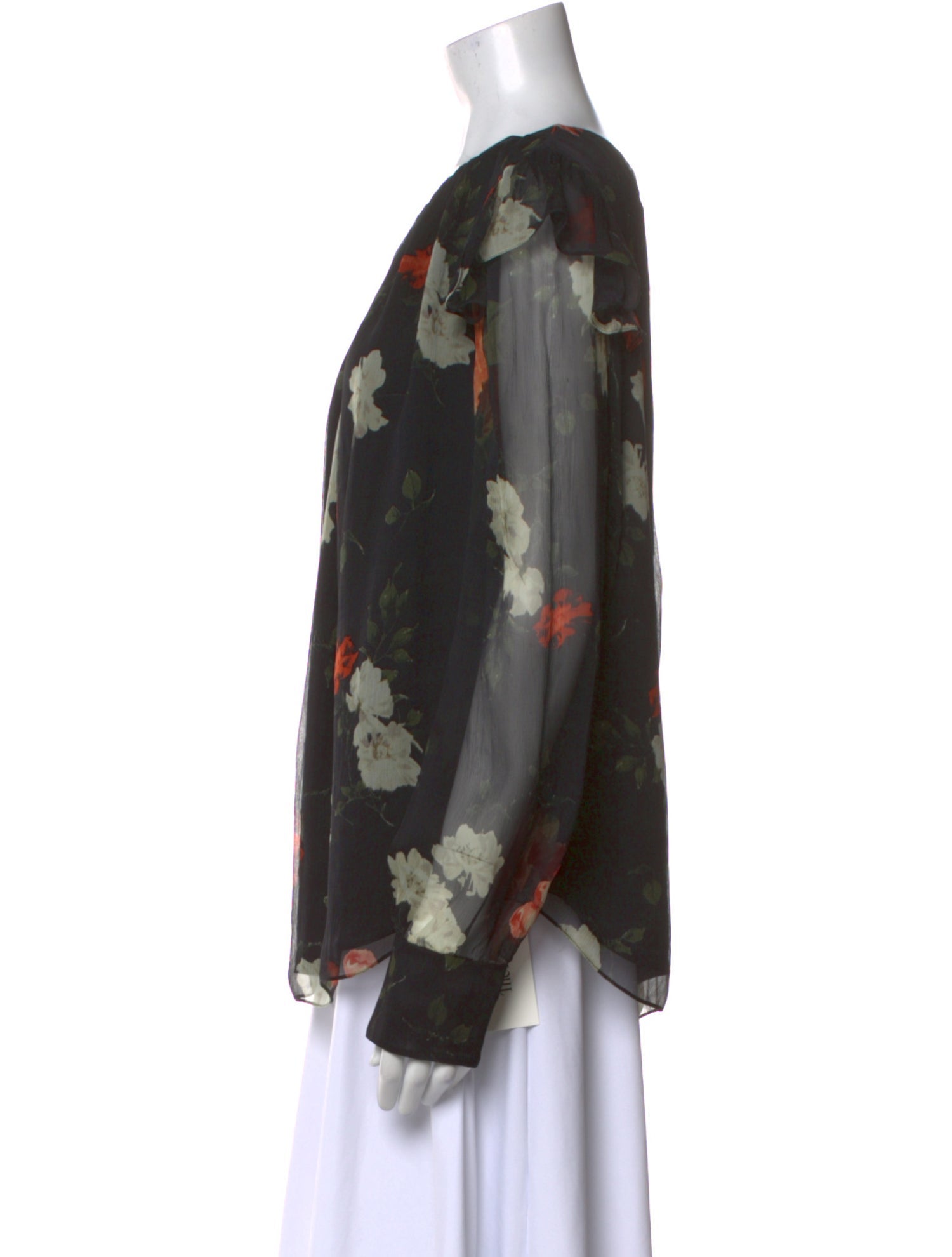 Erdem Silk Floral Print Blouse